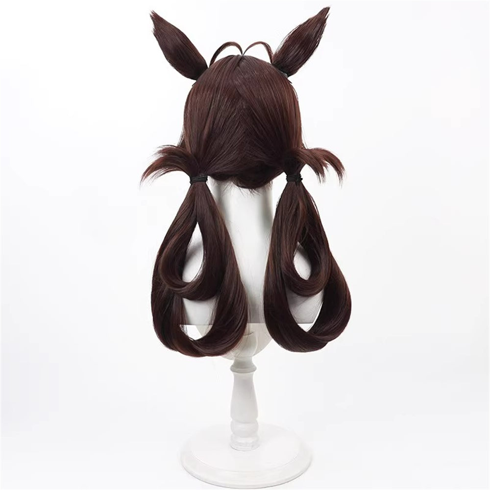 【In Stock】Game Umamusume:Pretty Derby Cosplay ノーリーズン No Reason Cosplay Wig With Ears and Tail