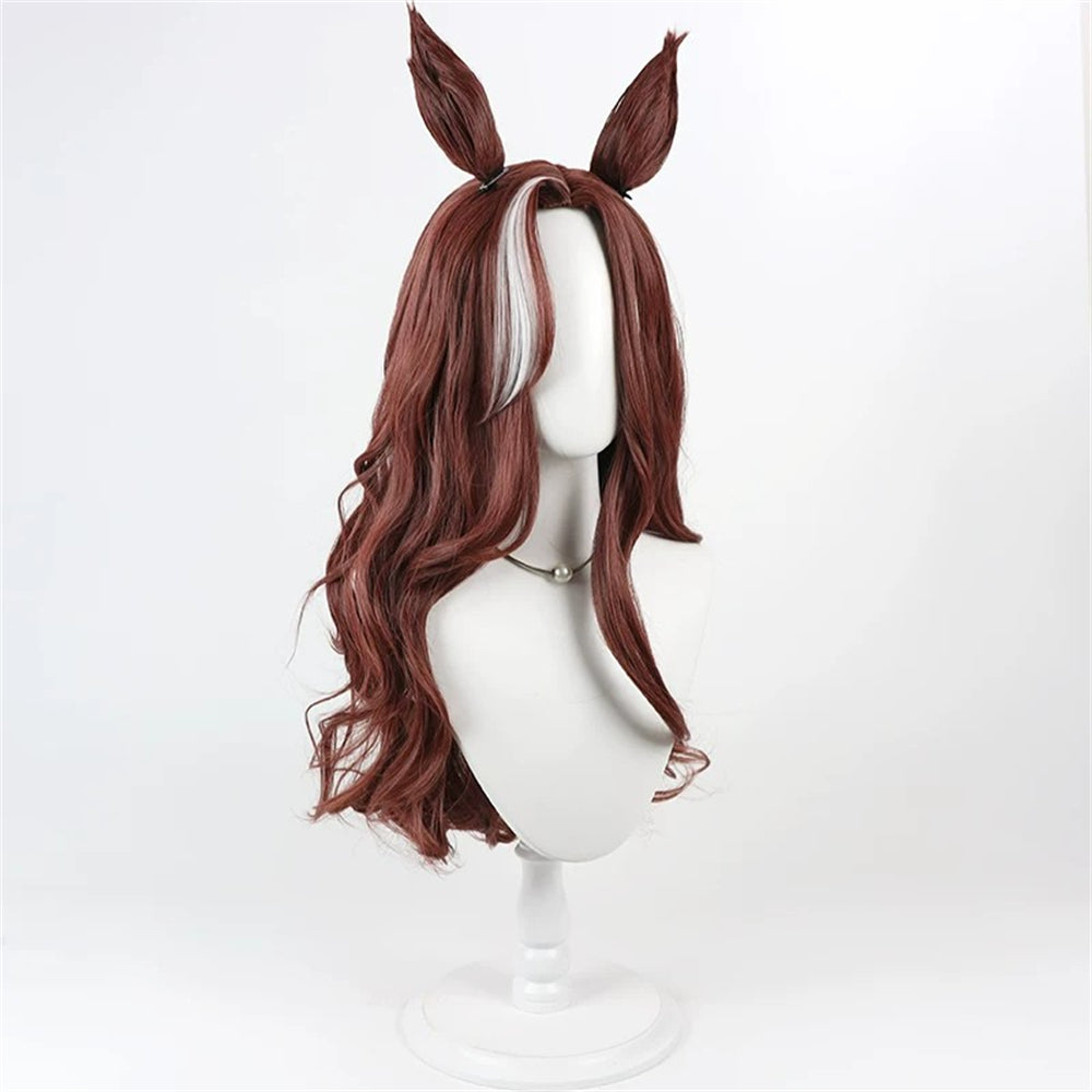 【In Stock】Game Umamusume:Pretty Derby Cosplay デアリングハート Daring Heart Cosplay Wig With Ears and Tail