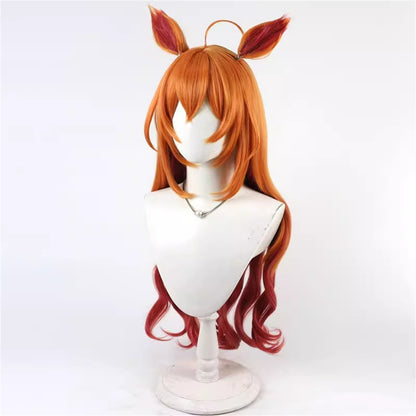 【In Stock】Game Umamusume:Pretty Derby Cosplay マヤノトップガン Mayano Top Gun Cosplay Wig With Ears and Tail