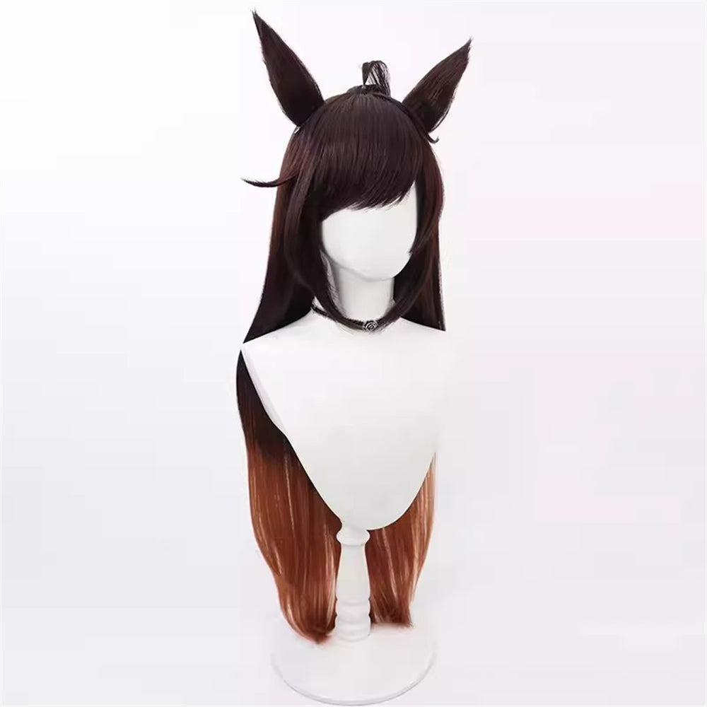 【In Stock】Game Umamusume:Pretty Derby Cosplay ドゥラメンテ Duramente Cosplay Wig With Ears and Tail