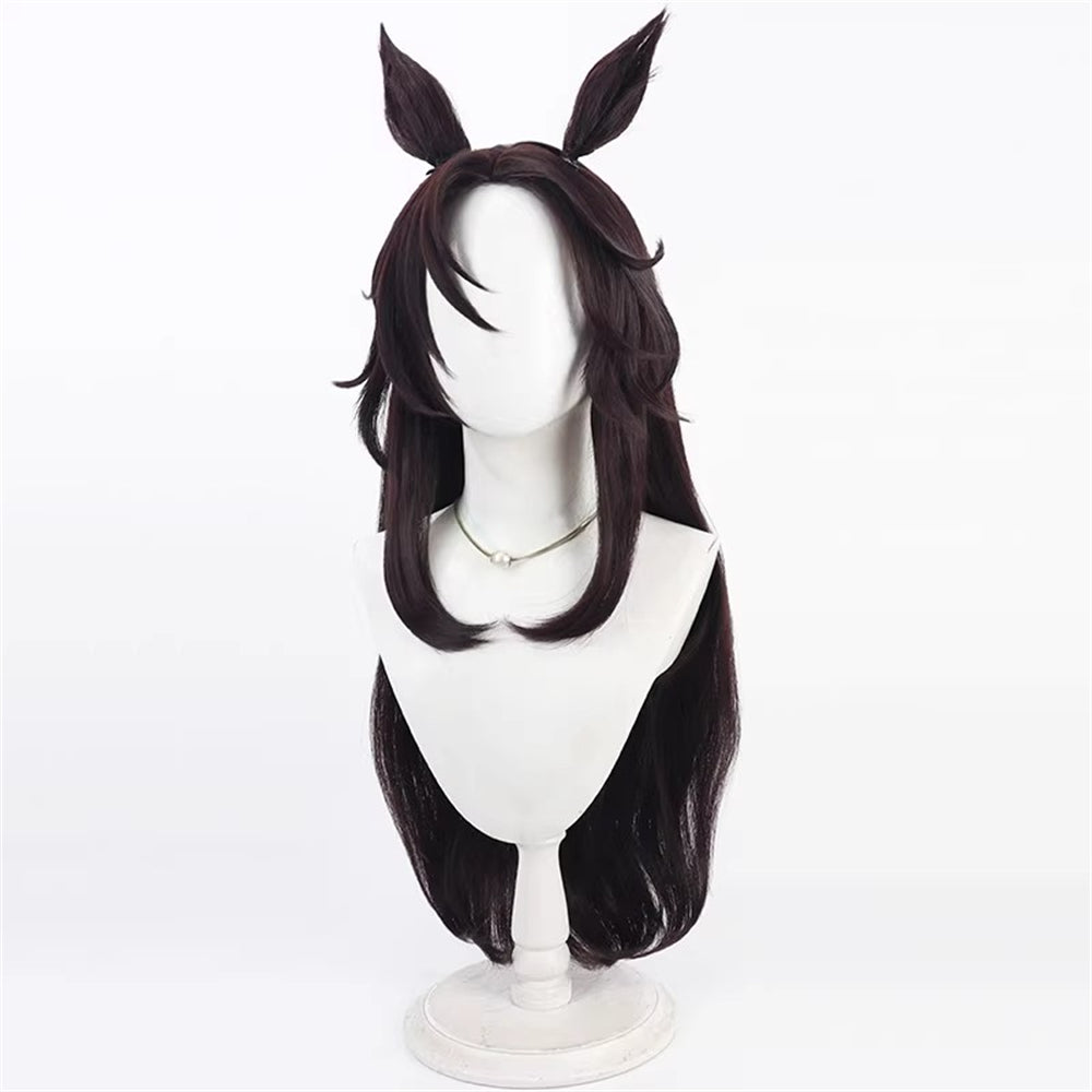 【In Stock】Game Umamusume:Pretty Derby Cosplay スピードシンボリ Speed Symboli Cosplay Wig With Ears and Tail