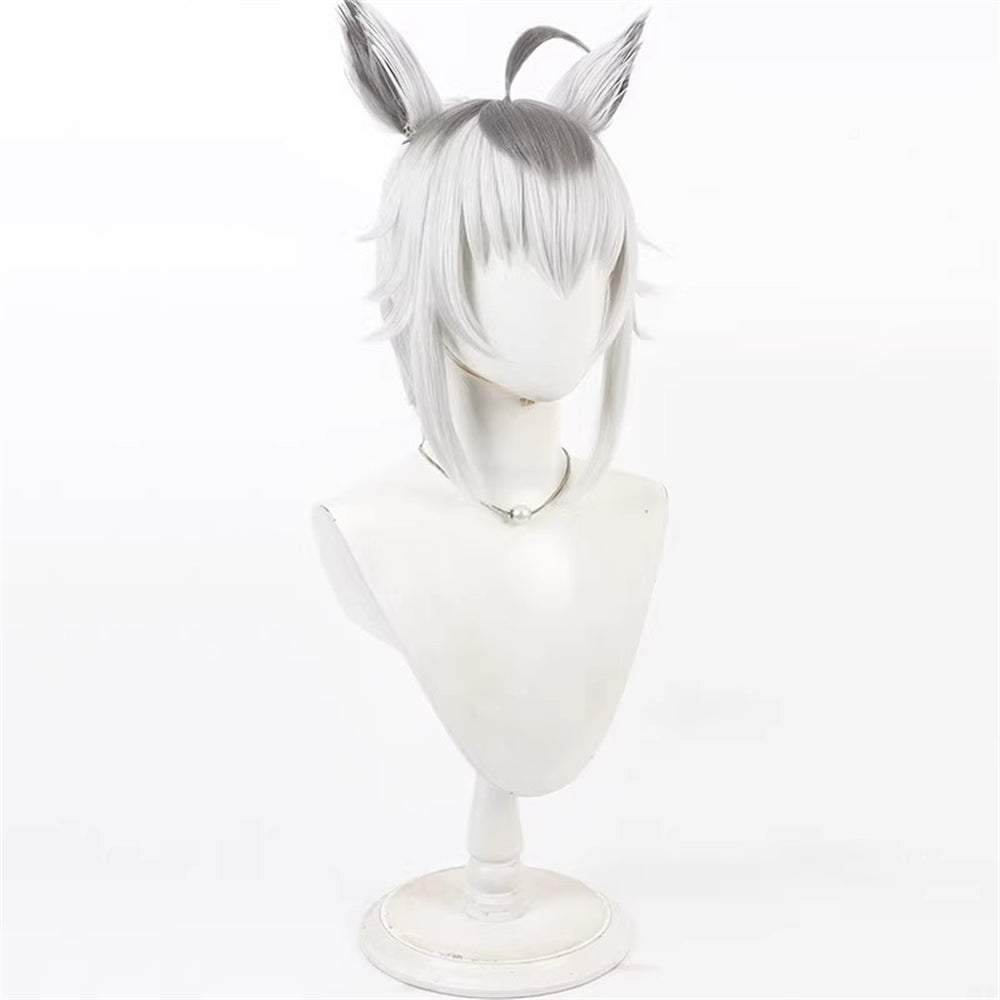【In Stock】Game Umamusume:Pretty Derby Cosplay Cinderella Gray (manga) Cosplay Wig With Ears and Tail