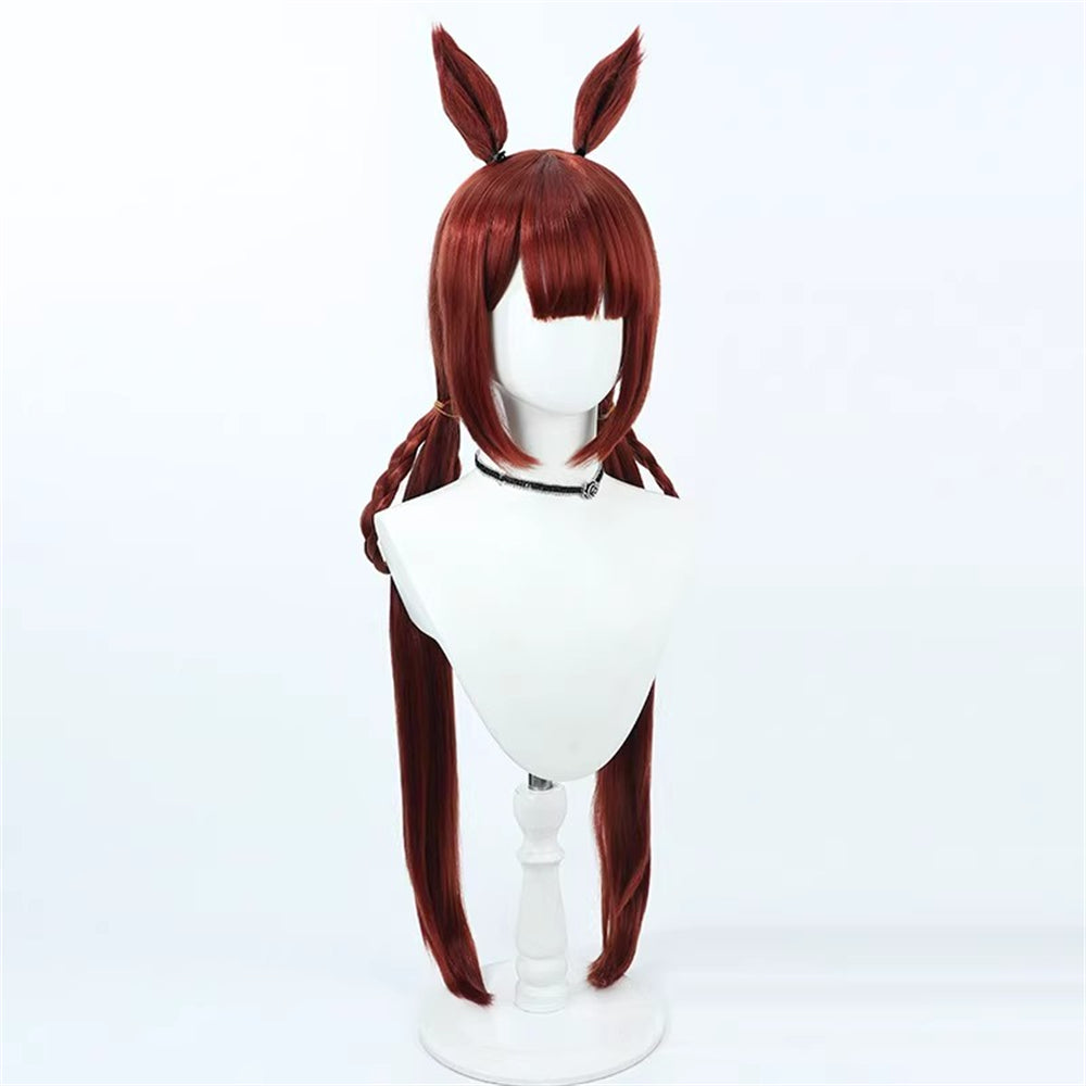 【In Stock】Game Umamusume:Pretty Derby Cosplay Swimwear スイープトウショウ Sweep Tosho Cosplay Wig With Ears and Tail