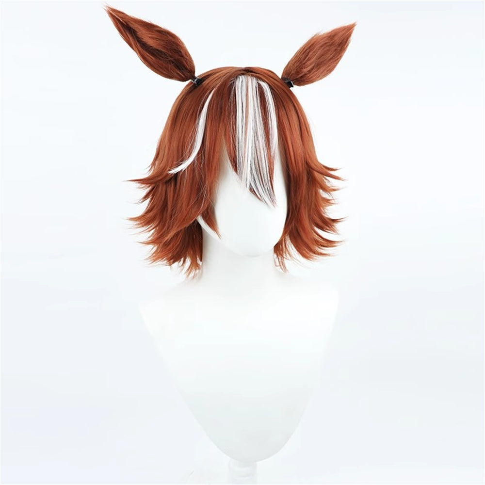 【In Stock】Game Umamusume:Pretty Derby Cosplay バンブーメモリー Bamboo Memory Cosplay Wig With Ears and Tail