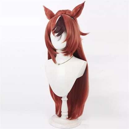 【In Stock】Game Umamusume:Pretty Derby Cosplay バブルガムフェロー Bubble Gum Fellow Cosplay Wig With Ears and Tail