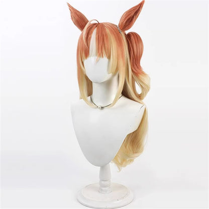 【In Stock】Game Umamusume:Pretty Derby Cosplay エスポワールシチー Espoir City Esupowaaru Sichii Cosplay Wig With Ears and Tail