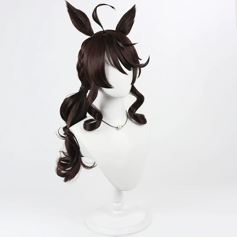 【In Stock】Game Umamusume:Pretty Derby Cosplay Wedding Daring Tact Cosplay Wig With Ears and Tail