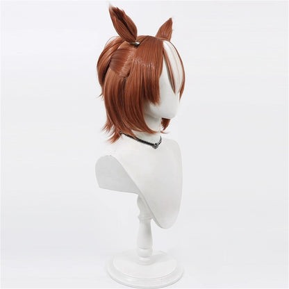 【In Stock】Game Umamusume:Pretty Derby Cosplay ヤエノムテキ Yaeno Muteki Cosplay Wig With Ears and Tail