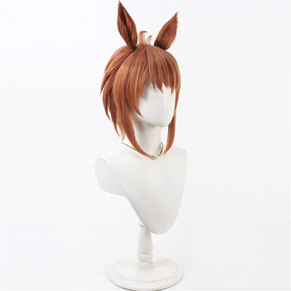 【In Stock】Game Umamusume:Pretty Derby Cosplay ビコーペガサス Biko Pegasus Cosplay Wig With Ears and Tail