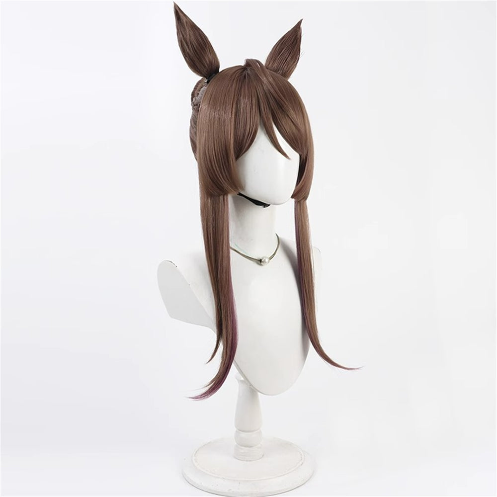 【In Stock】Game Umamusume:Pretty Derby Cosplay ロイスアンドロイス Royce and Royce Cosplay Wig With Ears and Tail