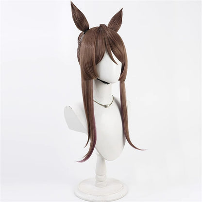 【In Stock】Game Umamusume:Pretty Derby Cosplay ロイスアンドロイス Royce and Royce Cosplay Wig With Ears and Tail