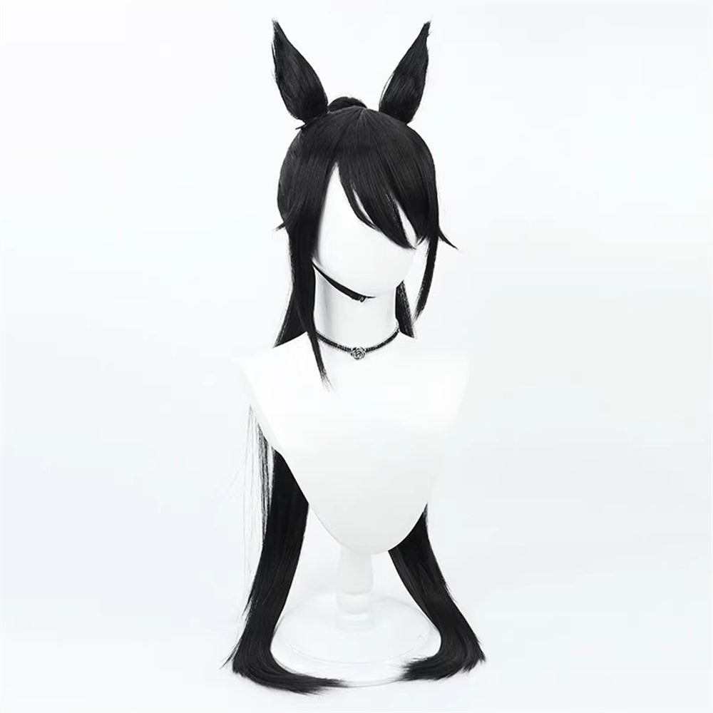 【In Stock】Game Umamusume:Pretty Derby Cosplay シンボリクリスエス Symboli Kris S Cosplay Wig With Ears and Tail