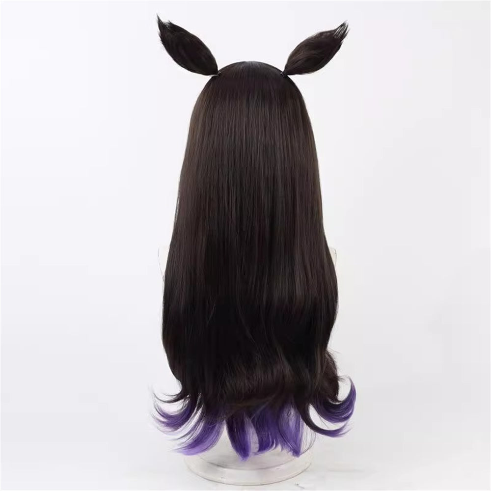 【In Stock】Game Umamusume:Pretty Derby Cosplay サトノクラウン Satono Crown Cosplay Wig With Ears and Tail SwimwearHair Style