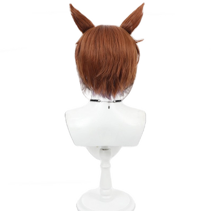 【In Stock】Game Umamusume:Pretty Derby Cosplay バイアリーターク Byerley Turk Cosplay Wig With Ears and Tail