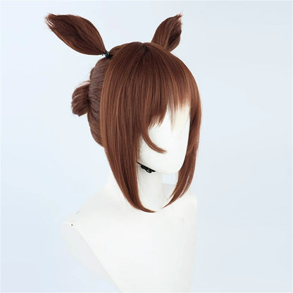 【In Stock】Game Umamusume:Pretty Derby Cosplay ファインモーション Noble Seamair Cosplay Wig With Ears and Tail