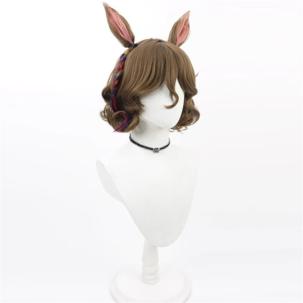 【In Stock】Game Umamusume:Pretty Derby Cosplay タップダンスシチー Tap Dance City Cosplay Wig With Ears