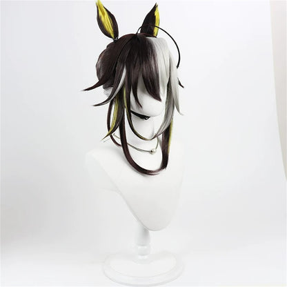 【In Stock】Game Umamusume:Pretty Derby Cosplay Dream‑Journey Snow‑White Dream Road white wedding Cosplay Wig With Ears and Tail