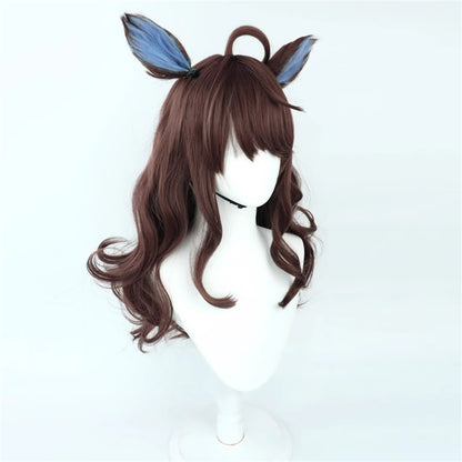 【In Stock】Game Umamusume:Pretty Derby Cosplay デアリングタクト Daring Tact Cosplay Wig With Ears and Tail