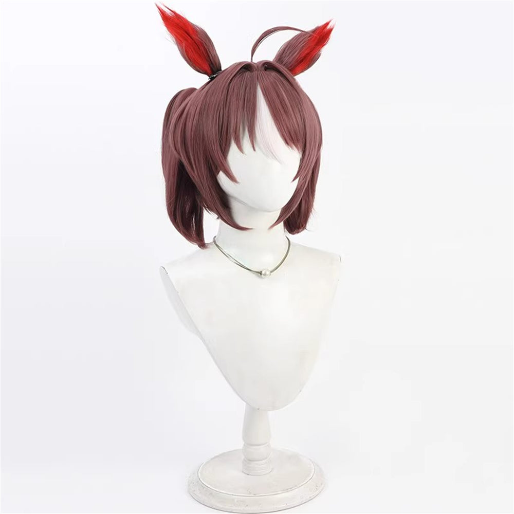 【In Stock】Game Umamusume:Pretty Derby Cosplay グランアレグリア Gran Alegria Cosplay Wig With Ears and Tail