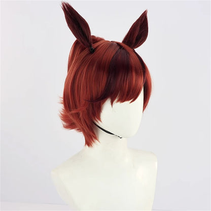 【In Stock】Game Umamusume:Pretty Derby Cosplay ナイスネイチャ Nice Nature Cheerleaders RUN＆WIN Cosplay Wig With Ears and Tail
