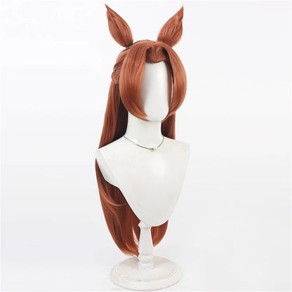 【In Stock】Game Umamusume:Pretty Derby Cosplay カワカミプリンセス Kawakami Princess Cosplay Wig With Ears and Tail