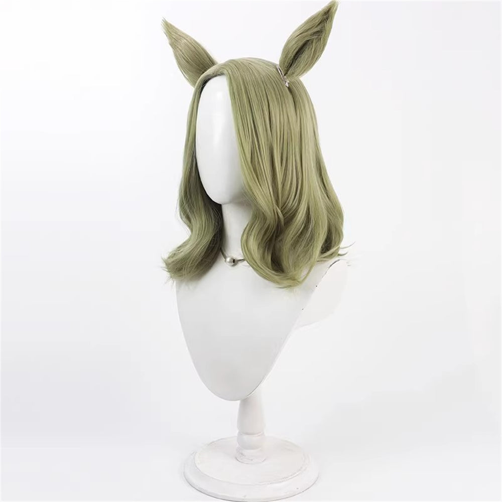 【In Stock】Game Umamusume:Pretty Derby Cosplay エアメサイア Inherited Hope Cosplay Wig With Ears and Tail