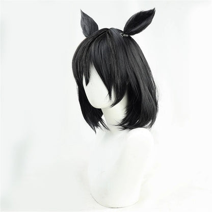 【In Stock】Game Umamusume:Pretty Derby Cosplay エイシンフラッシュ Eishin Flash Cosplay Wig With Ears and Tail