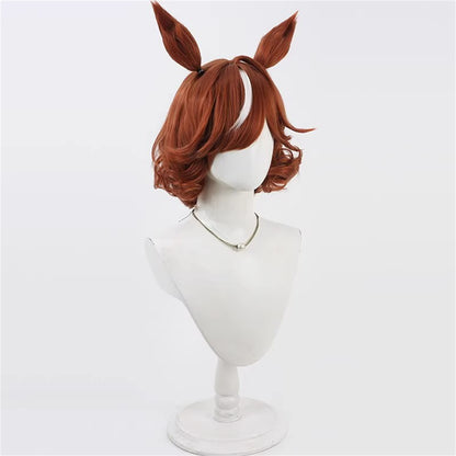 【In Stock】Game Umamusume:Pretty Derby Cosplay ハイセイコー Haiseiko Cosplay Wig With Ears and Tail