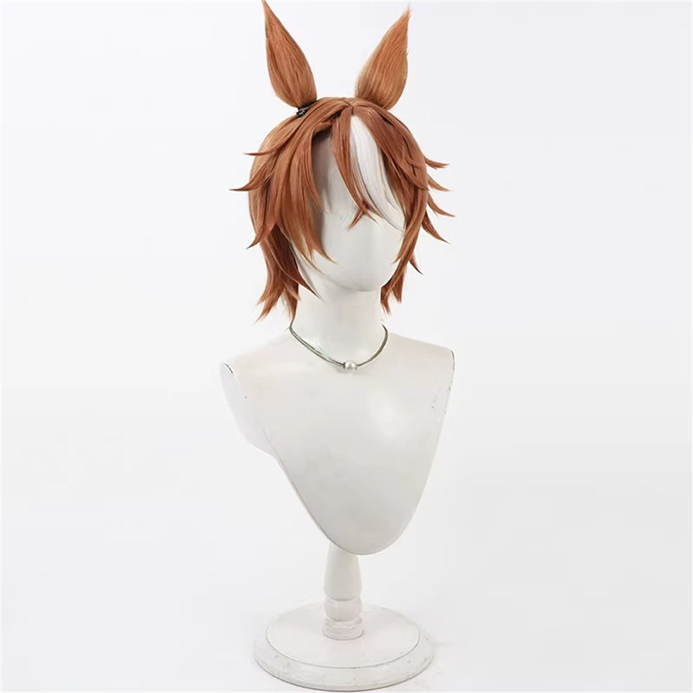 【In Stock】Game Umamusume:Pretty Derby Cosplay ディクタストライカ Dictus Striker Cosplay Wig With Ears and Tail