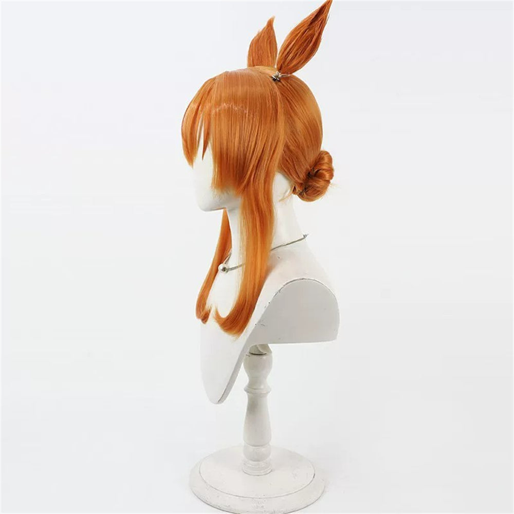 【In Stock】Game Umamusume:Pretty Derby Cosplay Mayano Top Gun Sunlight Bouquet サンライト・ブーケ Cosplay Wig With Ears and Tail
