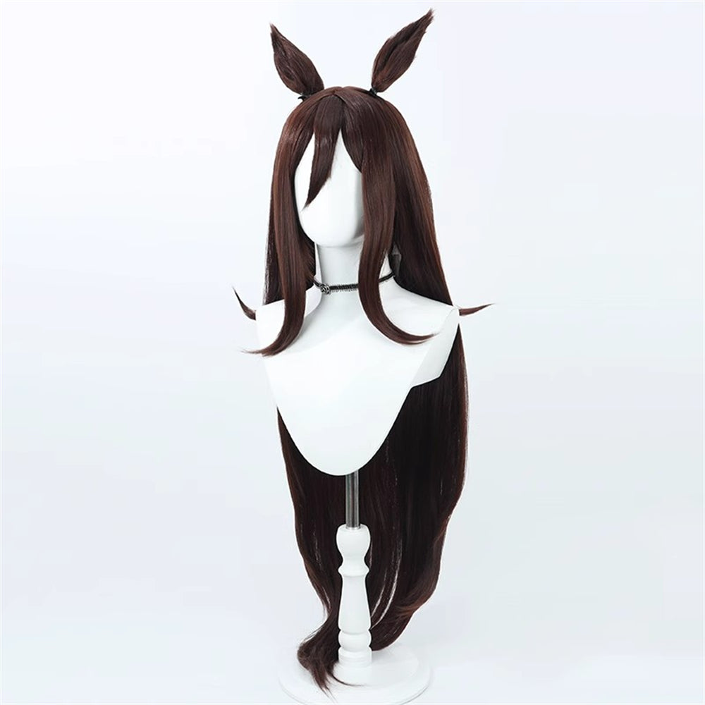 【In Stock】Game Umamusume:Pretty Derby Cosplay シーキングザパール Seeking the Pearl Cosplay Wig With Ears and Tail