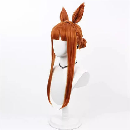 【In Stock】Game Umamusume:Pretty Derby Cosplay サイレンススズカ Silence Suzuka Swimwear Style Cosplay Wig With Ears and Tail
