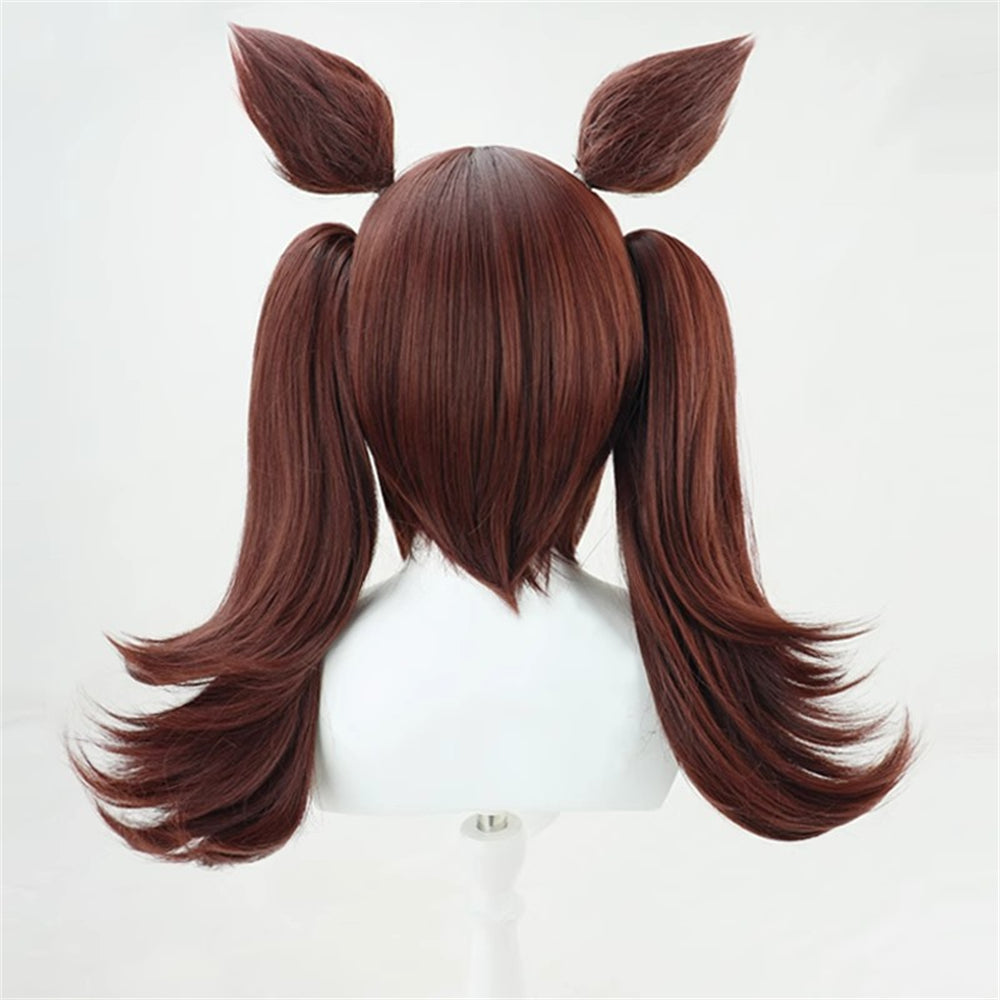 【In Stock】Game Umamusume:Pretty Derby Cosplay ヒシアケボノ Hishi Akebono Cosplay Wig With Ears and Tail