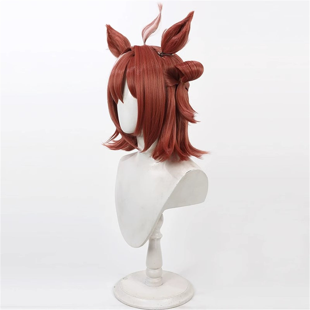 【In Stock】Game Umamusume:Pretty Derby Cosplay ラインクラフト Rhein Kraft Cosplay Wig With Ears and Tail