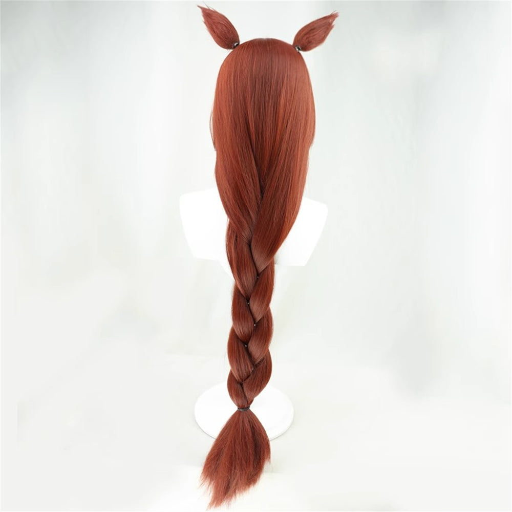 【In Stock】Game Umamusume:Pretty Derby Cosplay スーパークリーク Super Creek Cosplay Wig With Ears and Tail