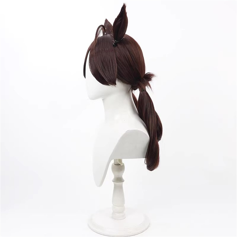 【In Stock】Game Umamusume:Pretty Derby Cosplay ノーリーズン No Reason Cosplay Wig With Ears and Tail