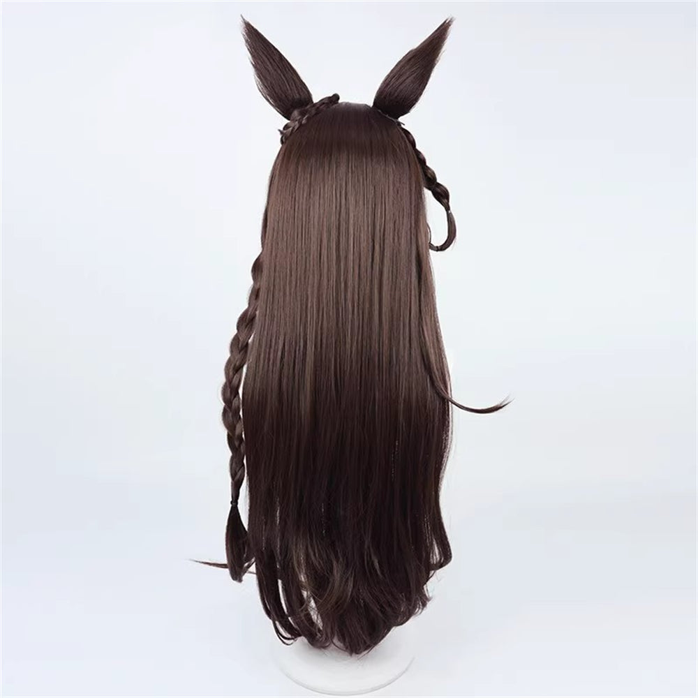 【In Stock】Game Umamusume:Pretty Derby Cosplay ダイイチルビー Daiichi Ruby Cosplay Wig With Ears and Tail