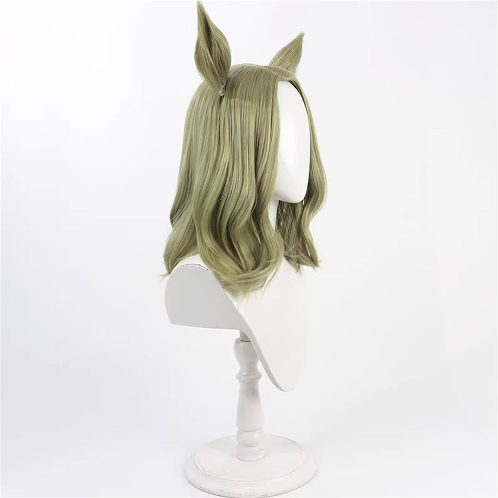 【In Stock】Game Umamusume:Pretty Derby Cosplay エアメサイア Inherited Hope Cosplay Wig With Ears and Tail