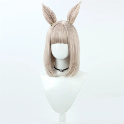 【In Stock】Game Umamusume:Pretty Derby Cosplay ハッピーミーク Happy Meek Cosplay Wig With Ears and Tail