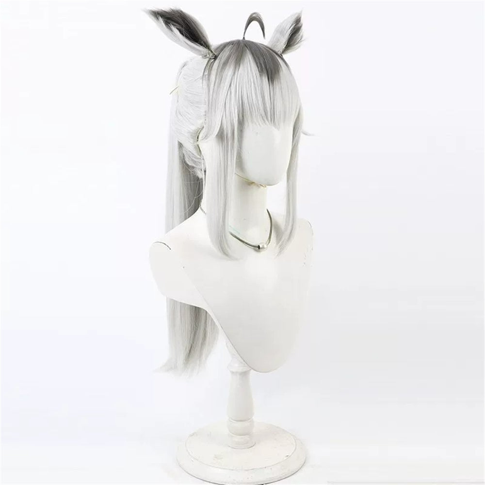 【In Stock】Game Umamusume:Pretty Derby Cosplay Oguri Cap Cosplay Wig Long Ponytail With Ears and Tail