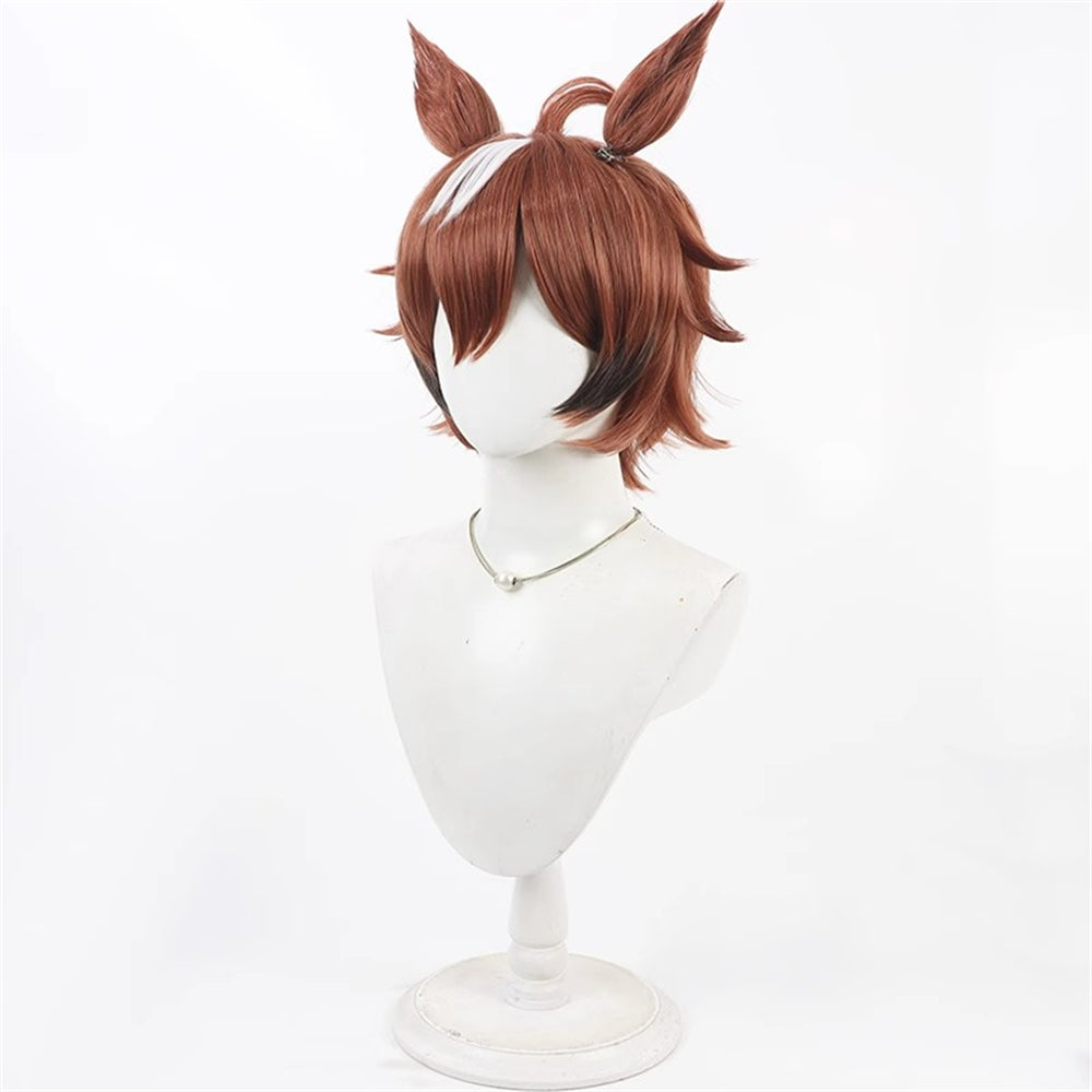 【In Stock】Game Umamusume:Pretty Derby Cosplay シンコウウインディ Shinko Windy Cosplay Wig With Ears and Tail