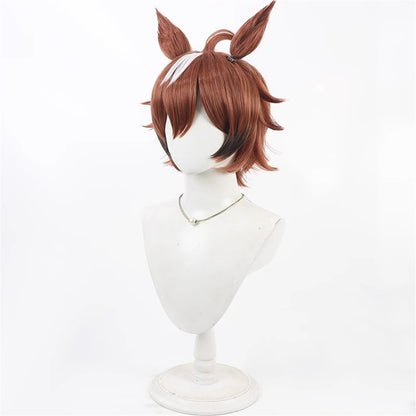 【In Stock】Game Umamusume:Pretty Derby Cosplay シンコウウインディ Shinko Windy Cosplay Wig With Ears and Tail