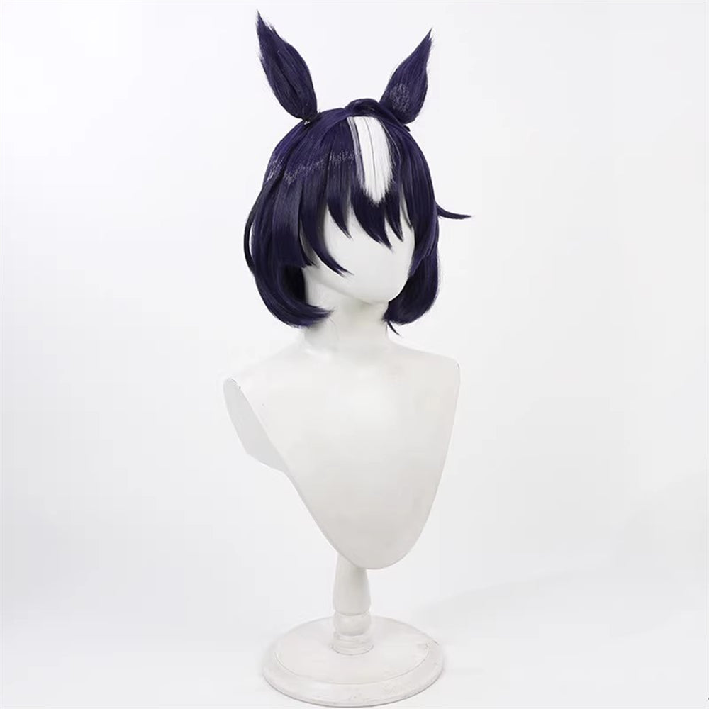 【In Stock】Game Umamusume:Pretty Derby Cosplay Wedding Bajia Crown Ceremony ヴィルシーナ Verxina Cosplay Wig With Ears and Tail