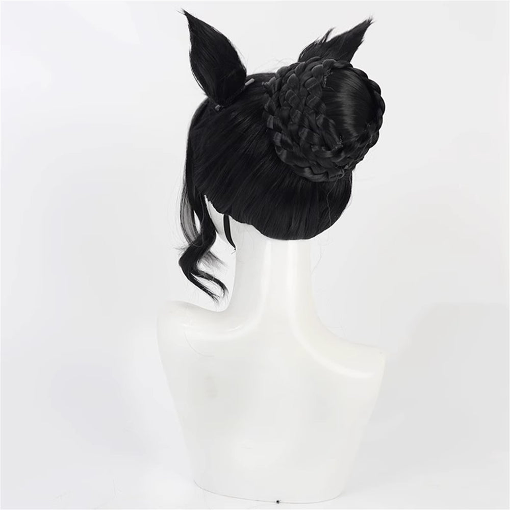 【In Stock】Game Umamusume:Pretty Derby Cosplay メジロラモーヌ Mejiro Ramonu Cosplay Wig With Ears and Tail