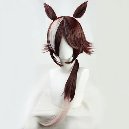 【In Stock】Game Umamusume:Pretty Derby Cosplay ウオッカ Vodka Cosplay Wig With Ears and Tail