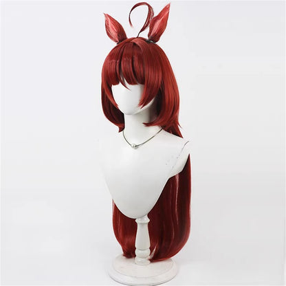 【In Stock】Game Umamusume:Pretty Derby Cosplay レッドディザイア Red Desire Cosplay Wig With Ears and Tail