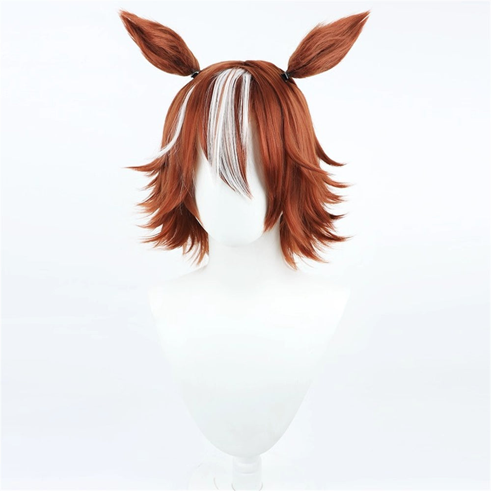 【In Stock】Game Umamusume:Pretty Derby Cosplay バンブーメモリー Bamboo Memory Cosplay Wig With Ears and Tail