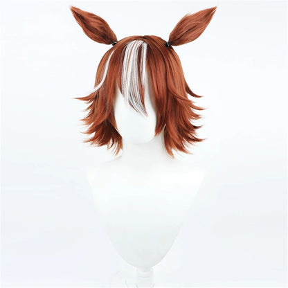 【In Stock】Game Umamusume:Pretty Derby Cosplay バンブーメモリー Bamboo Memory Cosplay Wig With Ears and Tail