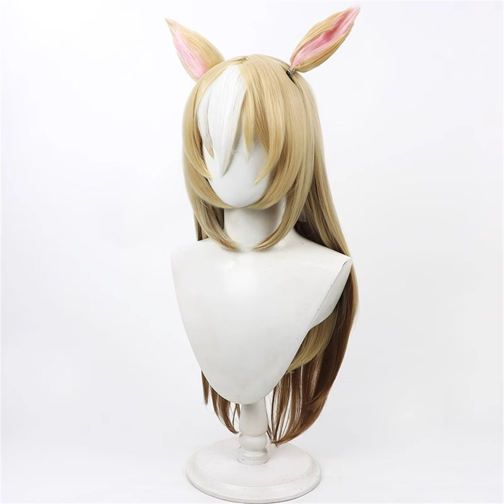 【In Stock】Game Umamusume:Pretty Derby Cosplay デュランダル Durandal Cosplay Wig With Ears and Tail