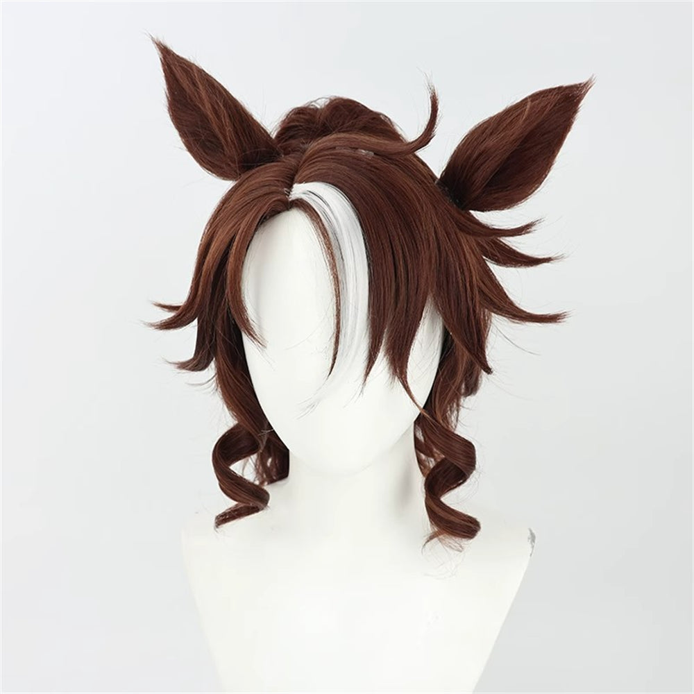 【In Stock】Game Umamusume:Pretty Derby Cosplay メジロパーマー Mejiro Palmer Cosplay Wig With Ears and Tail